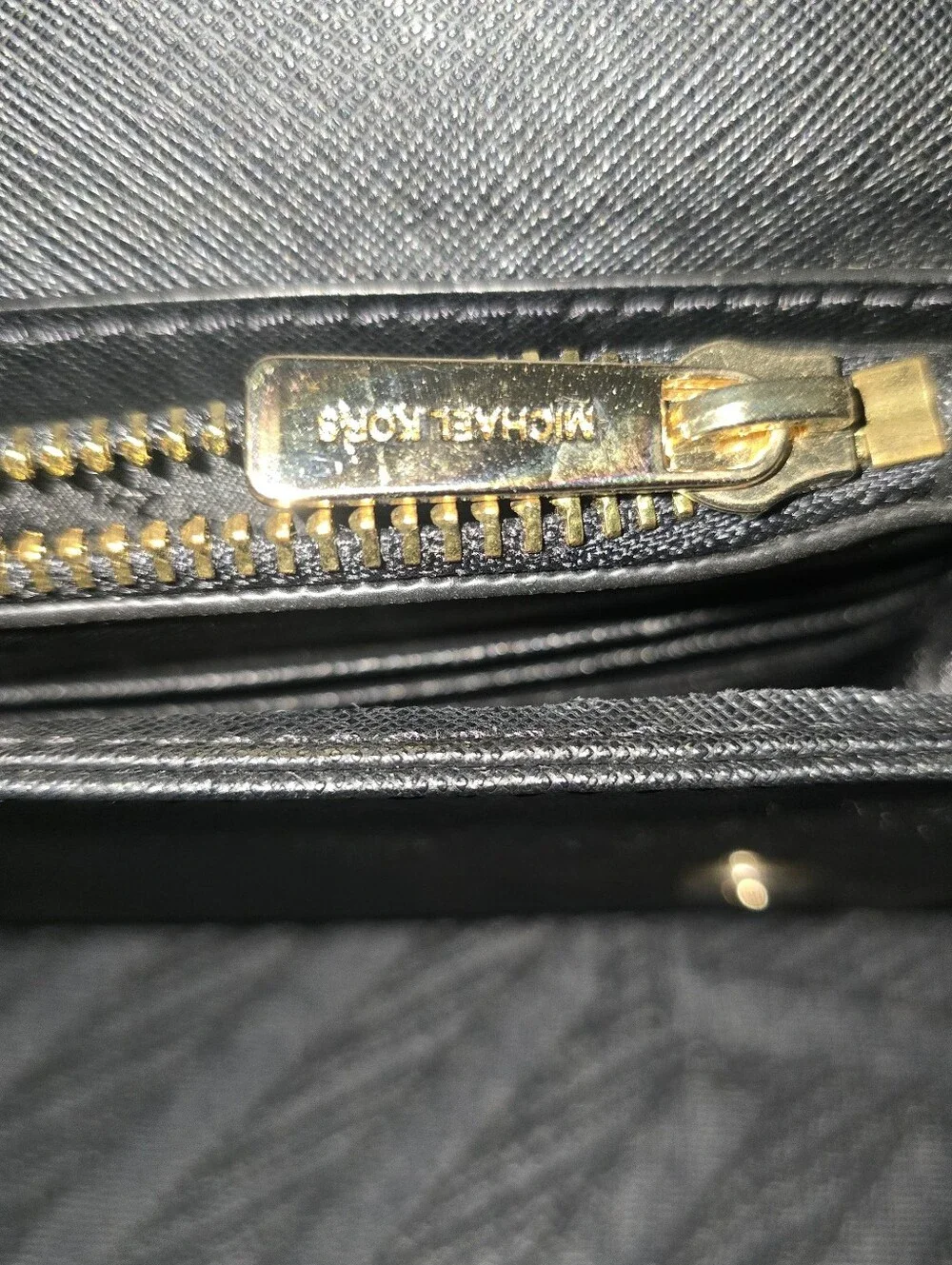 Michael Kors Black Crossbody Bag with Gold Chain Strap
